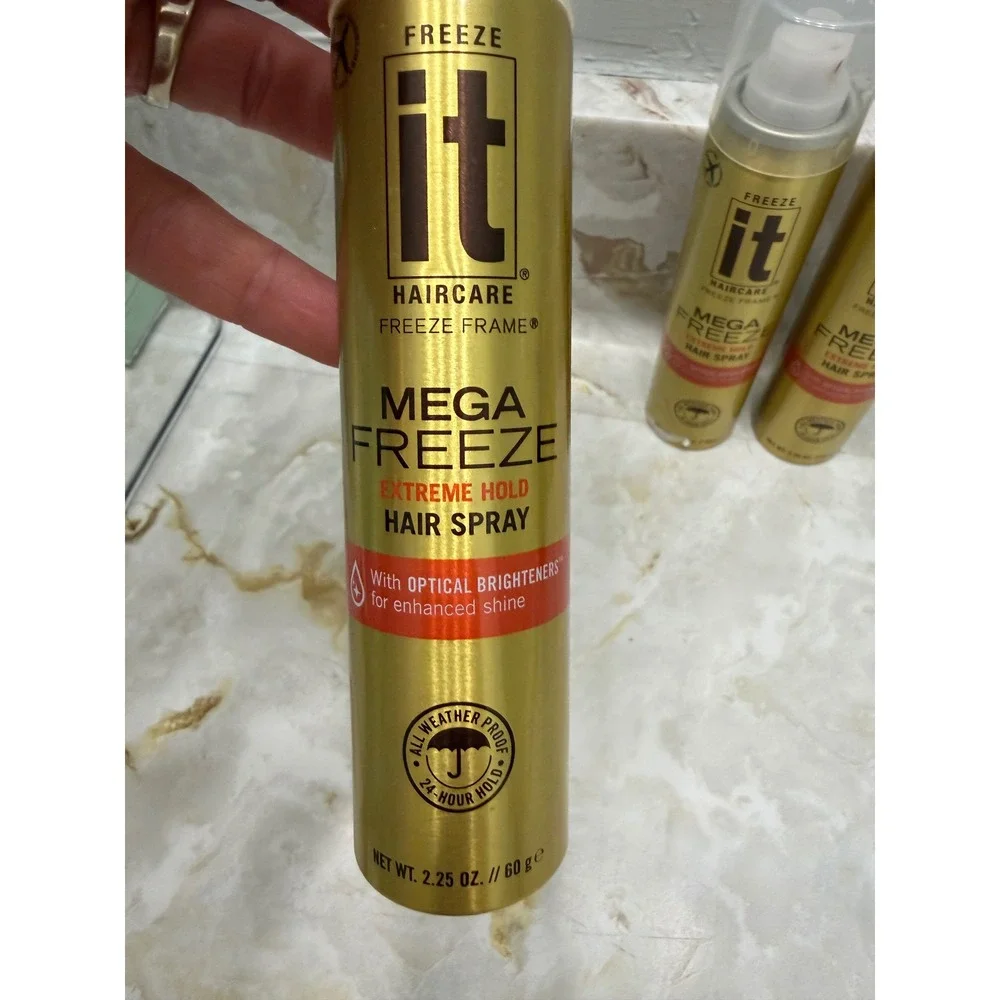 It Haircare Freeze Frame Mega Freeze Extreme Hold Hair Spray 2.25oz Lot of 3